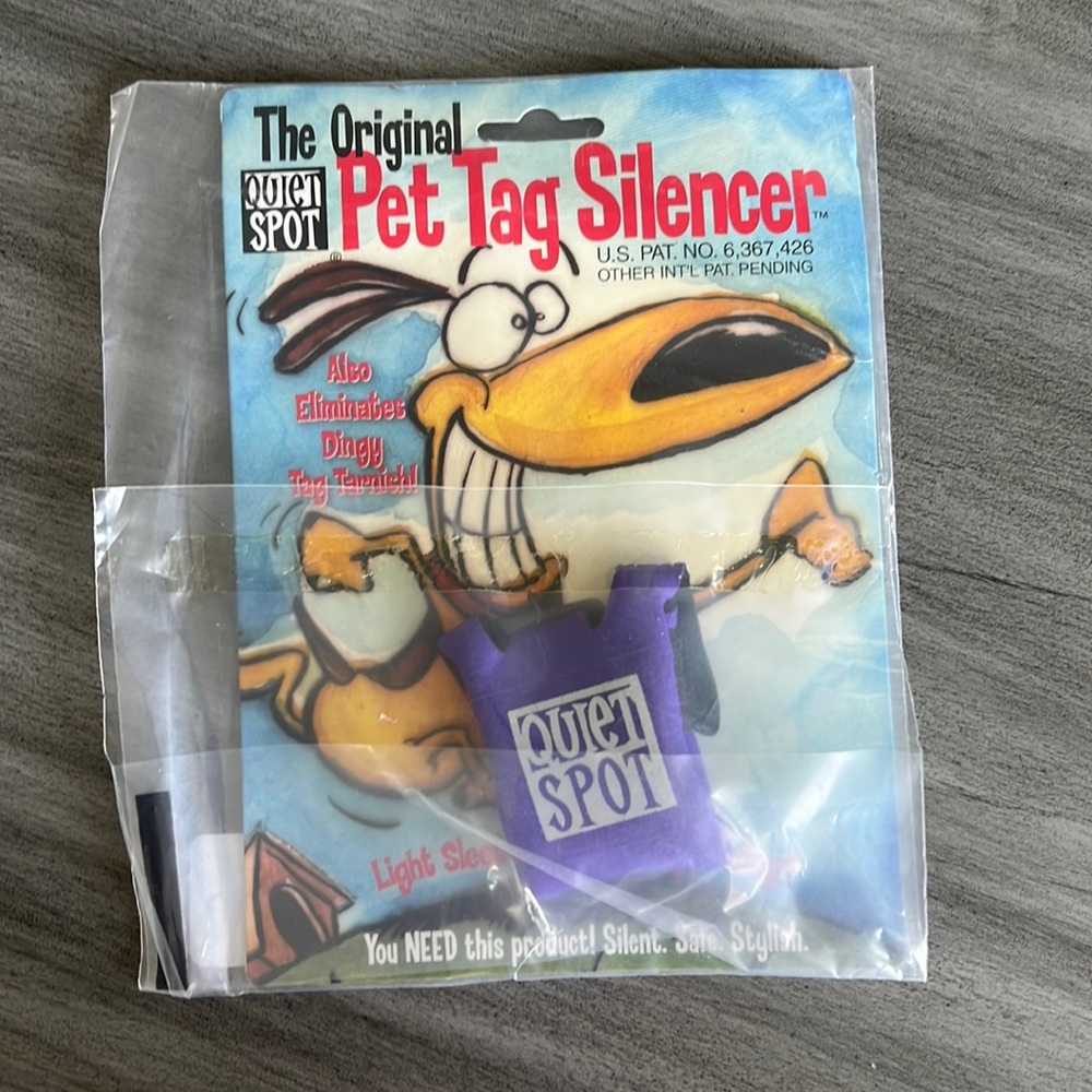 Quiet Spot Pet Tag Silencer Purple
